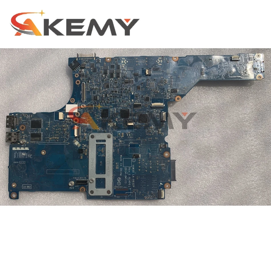 Akemy для DELL E5440 Материнская плата ноутбука VAW30 LA-9832P с SR1EE I5-4310u 2 0 ГГц N14M-GE-S-A2 GT720M 100%