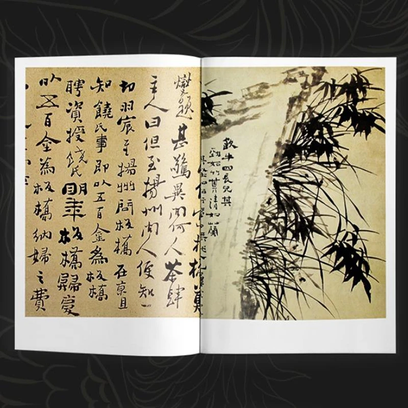 Полная коллекция фотографий чернила альбом для рисования Sumi-e книга Zheng BanQiao Bamboo