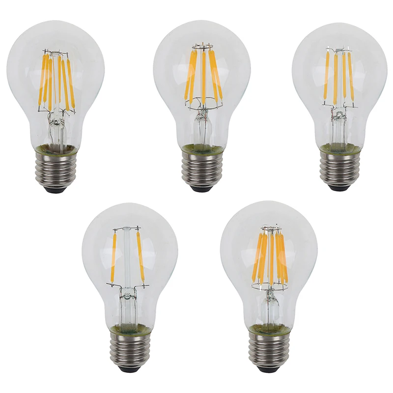 

Светодиодная лампа накаливания в стиле ретро, 2 Вт, 4 Вт, 6 Вт, 8 Вт, 10 Вт, A60, A60, высокая мощность, светодиодная лампа накаливания E27 со стеклянным...