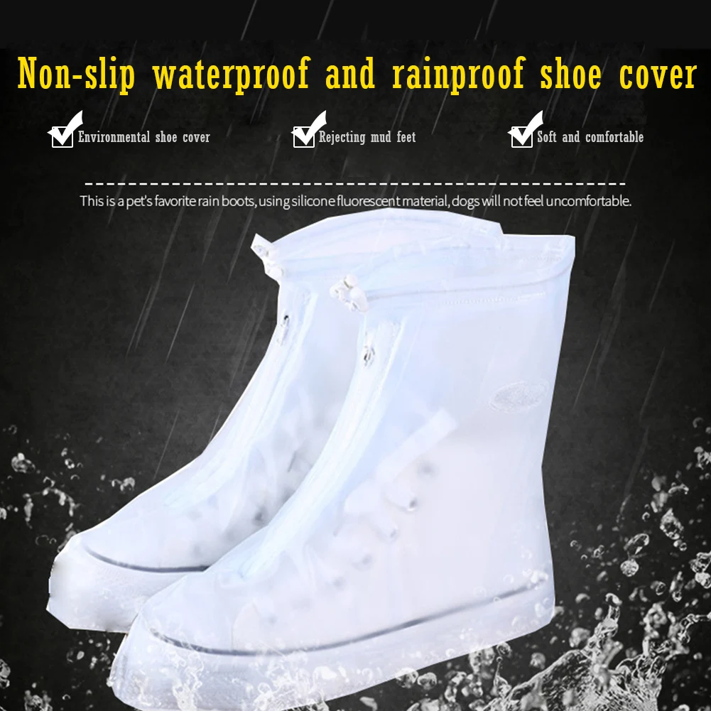 Women'S Flat Shoes Covers Rain Boots Non-Slip Rainproof Thick Wear-Resistant Cover Waterproof Outdoor | Дом и сад