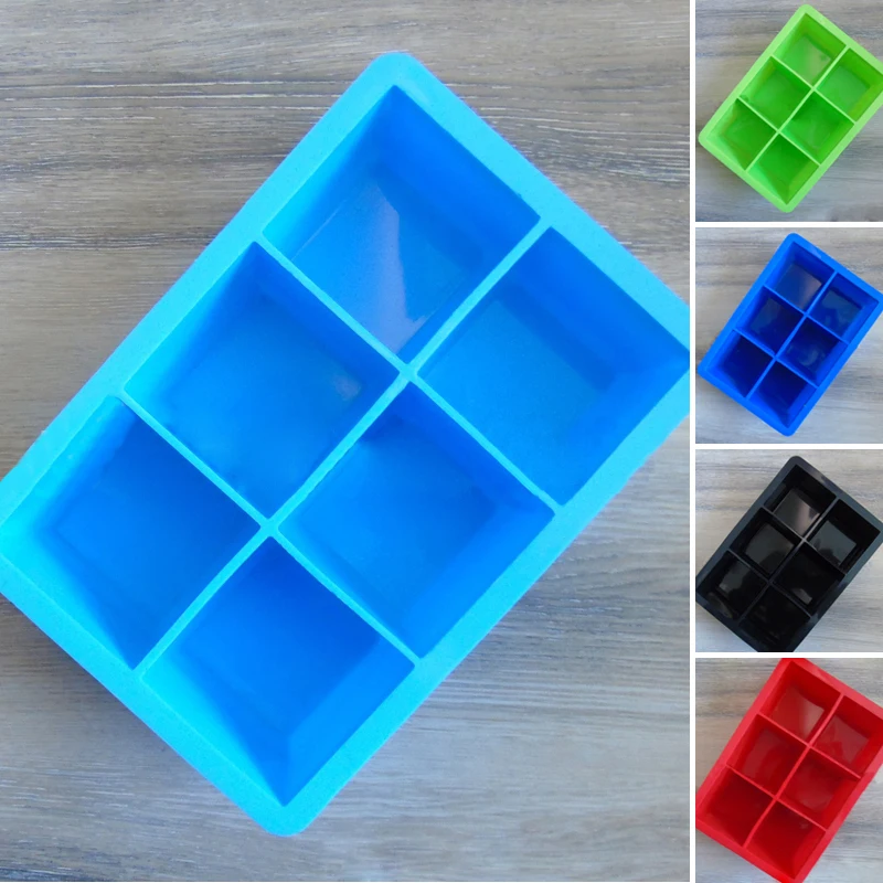 6 Grid Silicone Wedding Fruit Chocolate Decoration Tool Tray Jelly Iced Cube Molds Ice Cream Make Mold Tools |