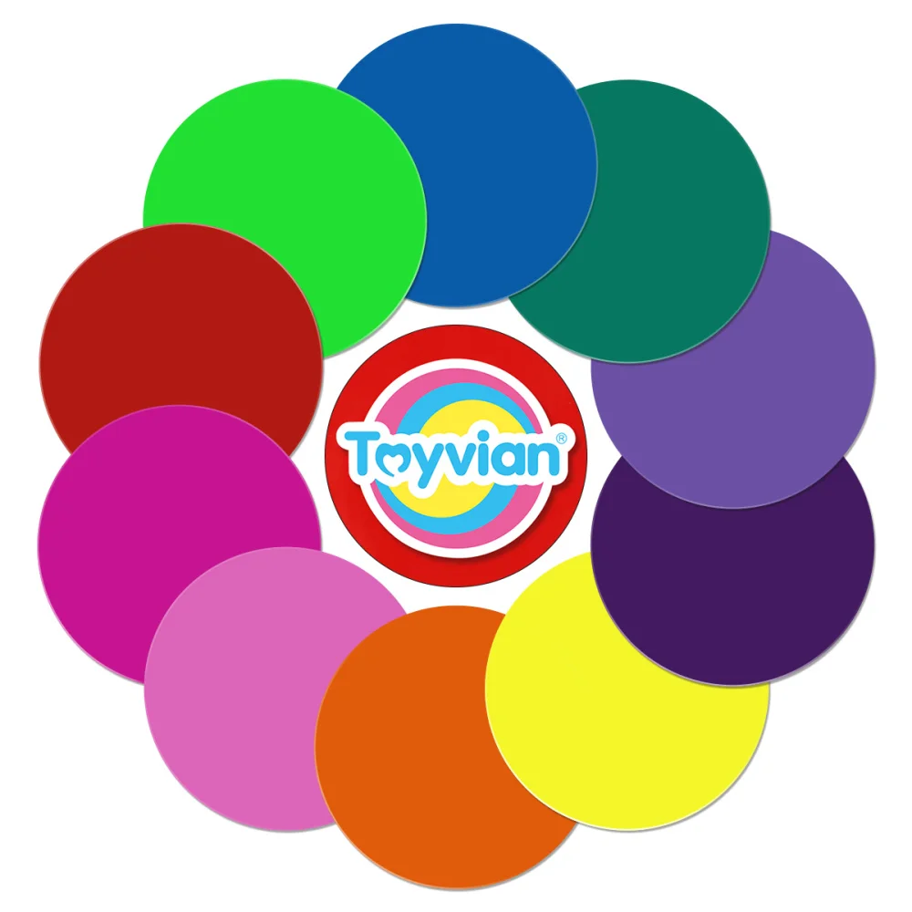 

Toyvian 10pcs Colorful Dry Erase Circles Whiteboard Marker Removable Vinyl Dot Wall Decal Pops for Dills Training School Teachin