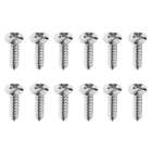 Серебряные крепежные винты для накладок для струнных инструментов Stratocaster Запчасти для акустической гитары, 12 шт.