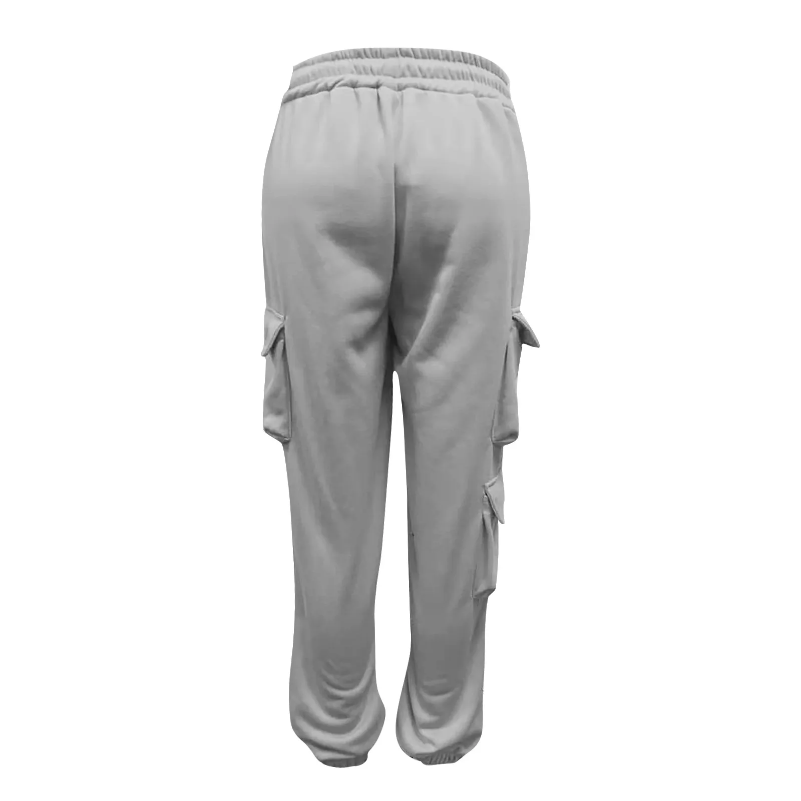 

Spring Women's High Waist Cargo Pants 2021 Sports Loose Pants Harajuku Multiple Pockets Cargo Pants Elastics Drawstring Trousers