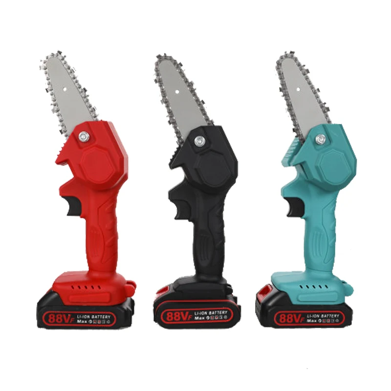 

1080W Electric Chain Saw Lithium Battery Rechargeable Mini Pruning One-handed Garden Logging With Chain Saws Woodworking Tool