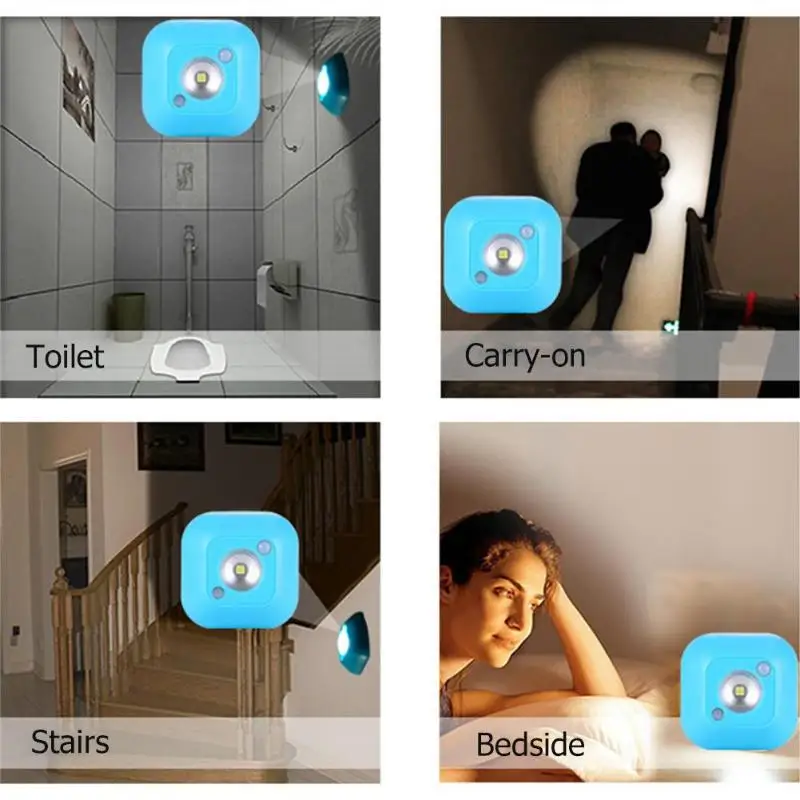 Мини умный корпус беспроводной светодиодный датчик Ночной светильник PIR