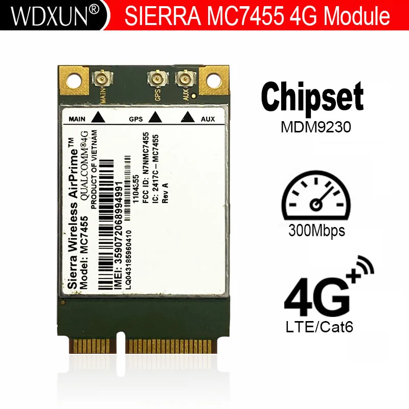 MC7455 LTE 4G Card mini PCI-E FDD-LTE TDD-LTE 4G Module Cat6 Category 6 For laptop