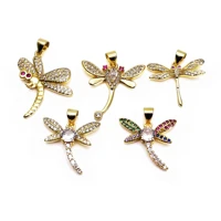 micro zircon insects dragonfly pendant accessories butterfly pendant diy necklace accessories made fine jewelry