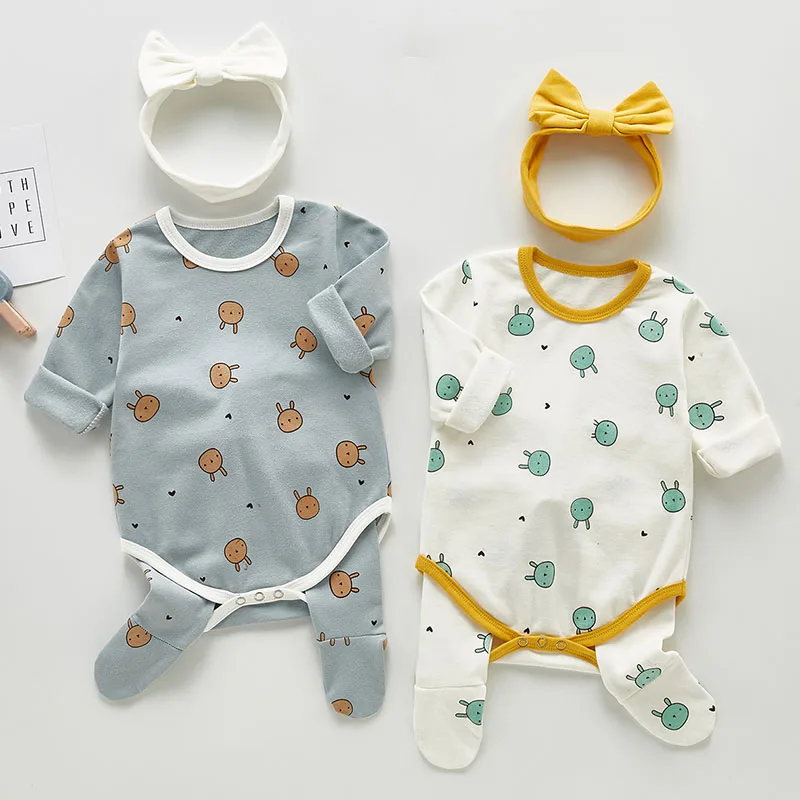 

Spring Autumn Infant Baby Boys Girls Long Sleeve Cartoon Printing Rompers + Panty-Hose Clothing Sets Kids Boy Girl Suit Clothes