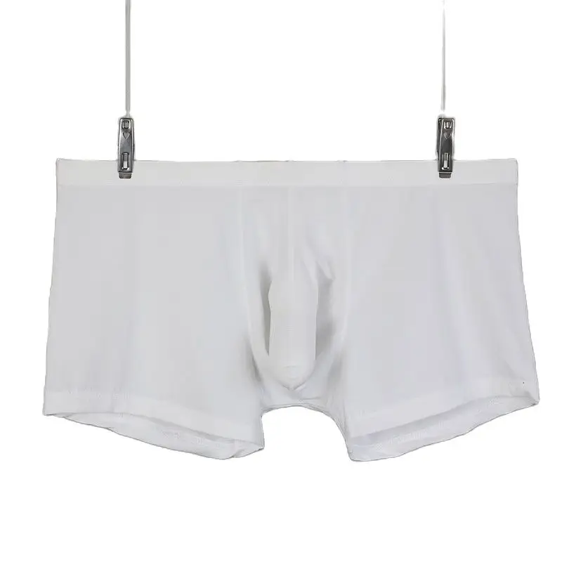 

Comfortable Ice Silk Men's Transparent Big Boxer Shorts Male Bullets Separation Boxers Appeal Underwear For Men