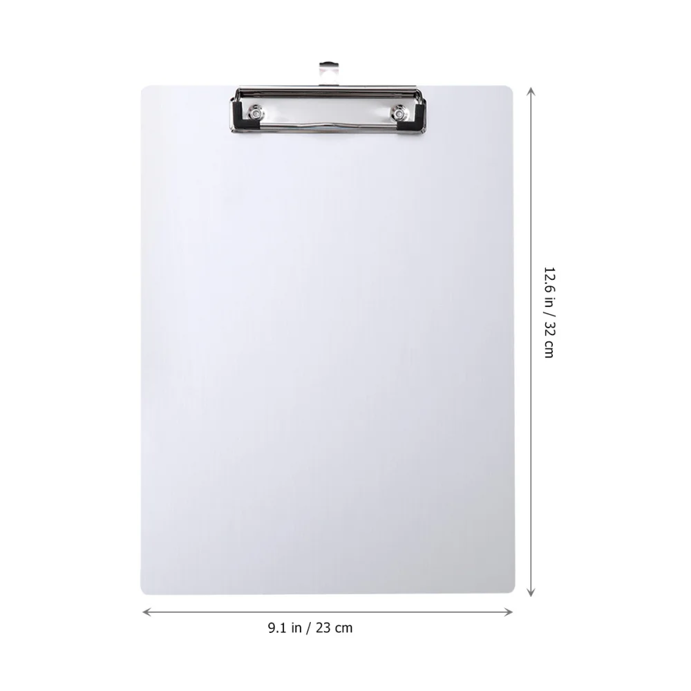 

A4 Aluminum Clipboard Paper Holder Metal Clipboard File A4 Binder Holder for Office School Worker (Silver)