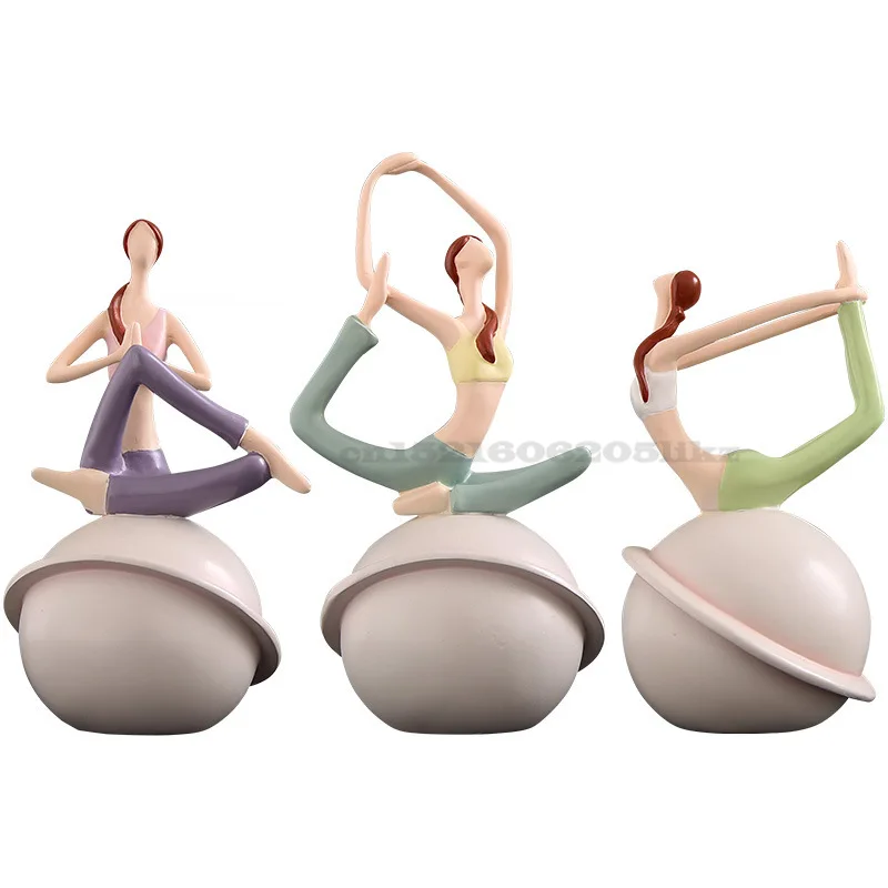 

Yoga Little Figure Decoration Creative Resin Crafts Girl Room Decoration Bedroom Bedside Table Home Ornaments Desktop Display