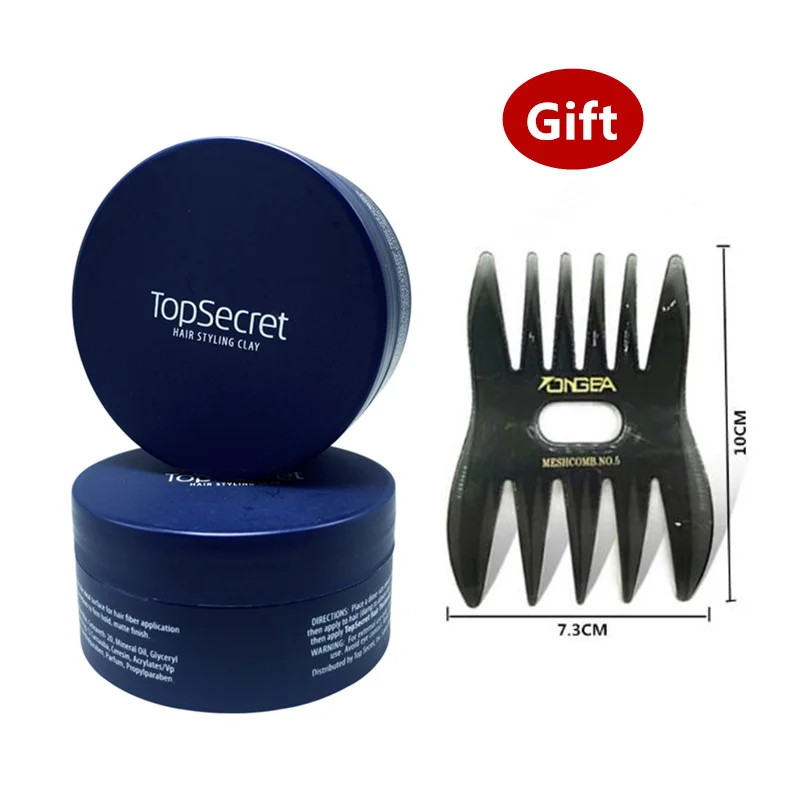 Глиняная грязь для укладки волос 80 г мужчин сильная фиксация причесок матовая готовая формовочная крем