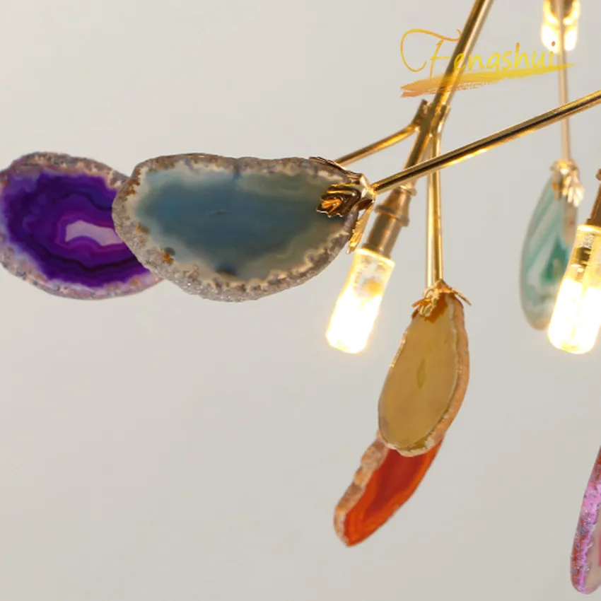 

Modern Firefly LED Chandeliers Nordic Creative Agate Chandelier Bedroom Dining Room Living Room Indoor Decoration Hanging Lamps