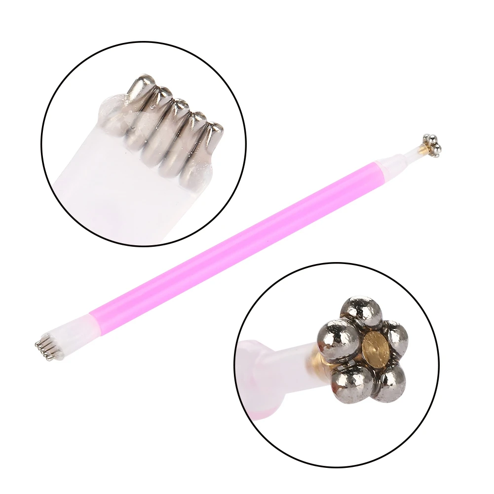 Самодельный 3D двухсторонний ноготь двойная головка Магнитная фотопалка