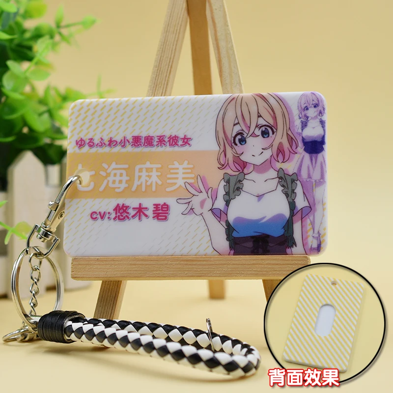 Anime Rent A Girlfriend Mizuhara Chizuru ABS Student ID Bus Bank Card Holder Keychain Case Cover Pendant Toy Cosplay |