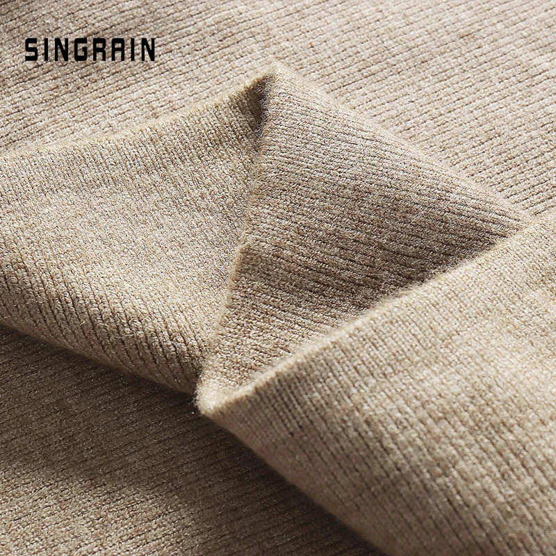 SINGRAIN женский свитер юбка трикотажная вязаные длинные юбки -карандаш зимние