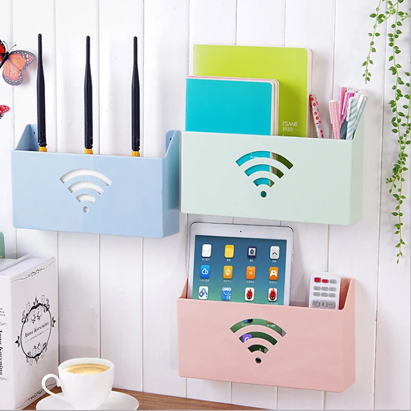 Беспроводной Wi Fi маршрутизатор Коробка Для Хранения ПВХ панель полка настенный