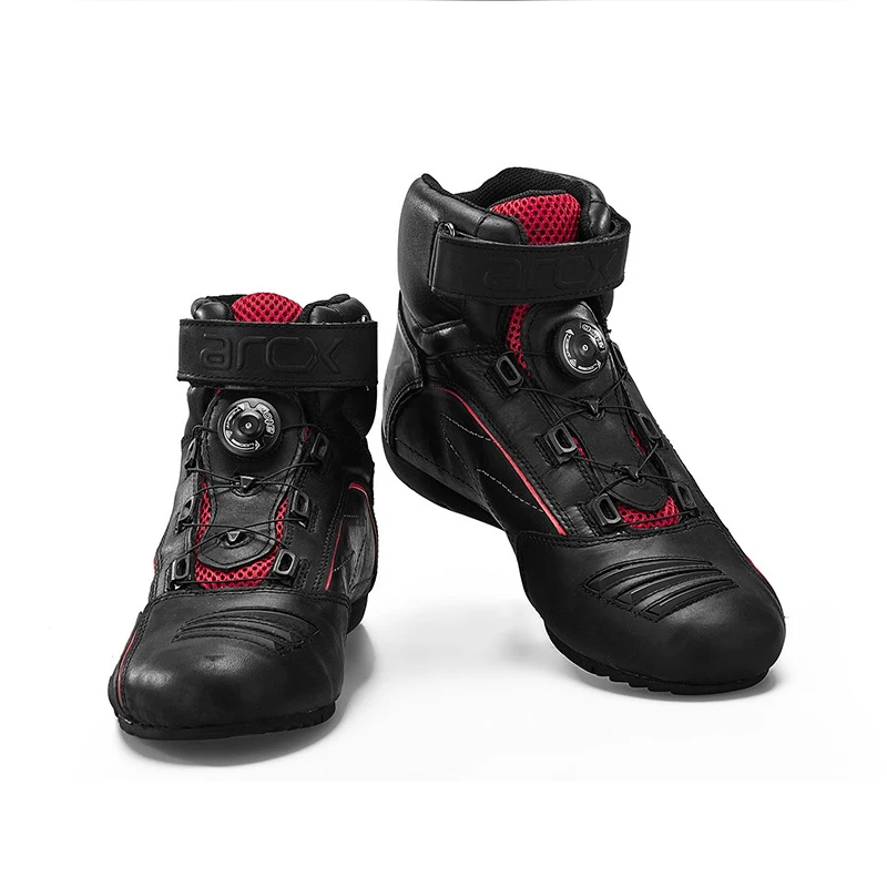 

ARCX Men's Motorcycle Leather Boots street road Shoes Waterproof Moto Bota Racing boot shifter gear protection Motos boots