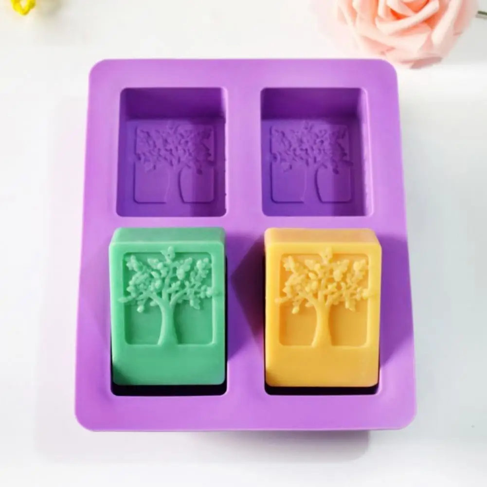 

Simple Operation Practical 4 Grids 3D Homemade Cake Mould for Household