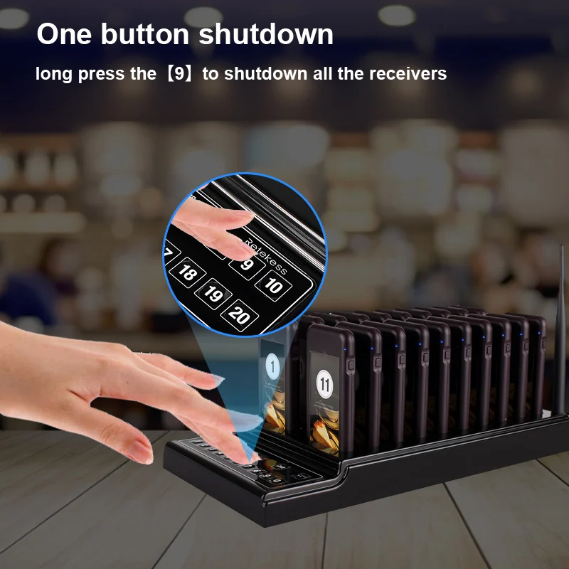 RETEKESS T112 999 канальный беспроводной ресторанная система подкачки, система очереди, ресторанная пейджер, система вызова официанта для ресторана