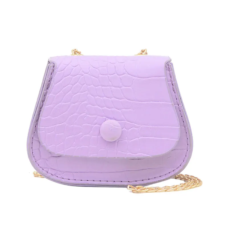 

Simple Style Shoulder For Women Chain Strap Fashion Crossbody Bag Solid Designer Small Saddle Bag Female Purse