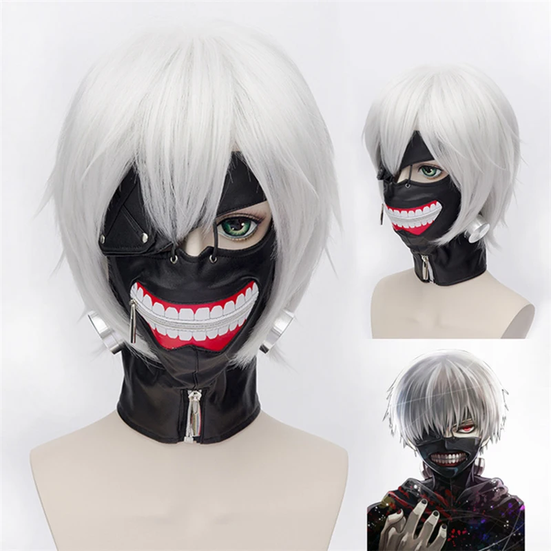 

Anime Tokyo Ghoul Kaneki Ken Cosplay Costumes Mask Halloween Party Masks Cosplay