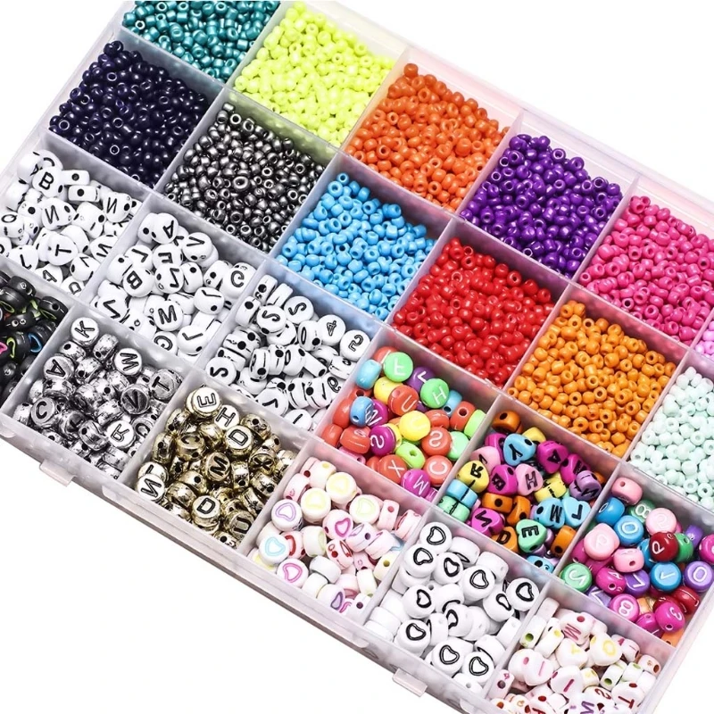 

Alphabet Letter Loose Beads for Jewelry Making Handmade DIY Bracelet Necklace XX9E