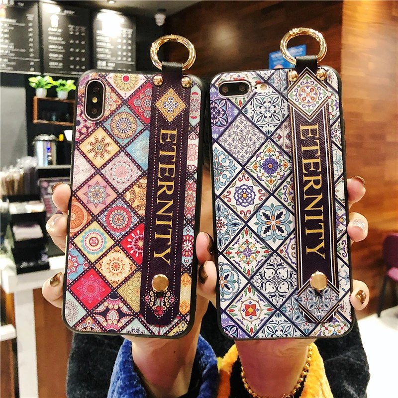 Роскошный Клетчатый Стиль ремешок чехол для телефона IPhone 11 Pro Max X XR XS 6 6s 7 8 Plus с