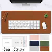 double side portable waterproof leather large mouse table pad office computer laptop keyboard pad comfortable anti slip mousepad