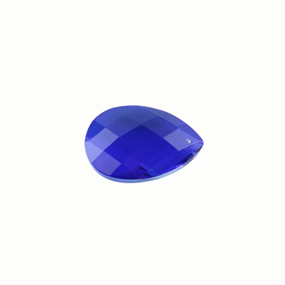 

38mm/50mm Dark Blue Tear Drop Glass Crystal Prism DIY Pendant Chandelier Jewelry Lighting Parts Spacer Faceted