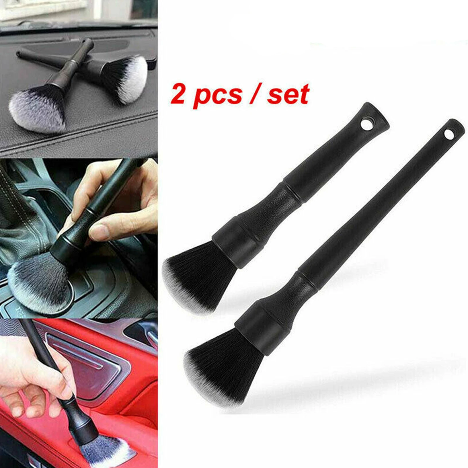 

2PCS Car Detailing Brush Auto Wash Accessories Car Cleaning Tools Car Detailing Kit Vehicle Interior Air Conditioner Supplies