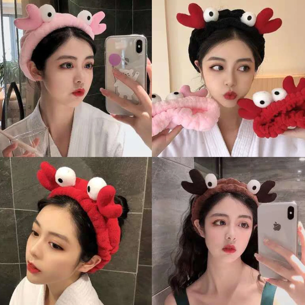 Милая повязка на голову с бантом из кораллового флиса для мытья лица макияж