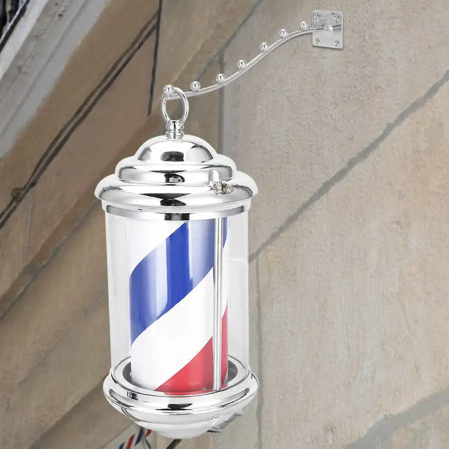 28 см Непромокаемые СВЕТОДИОДНЫЙ парикмахерской знак полюса парикмахерский