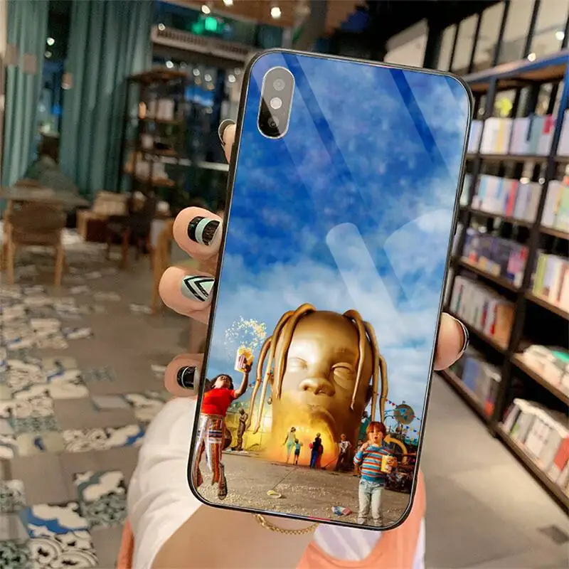 

Travis Scott Rapper Astroworld high quality Phone Case Tempered glass For iphone 5C 6 6S 7 8 plus X XS XR 11 PRO MAX