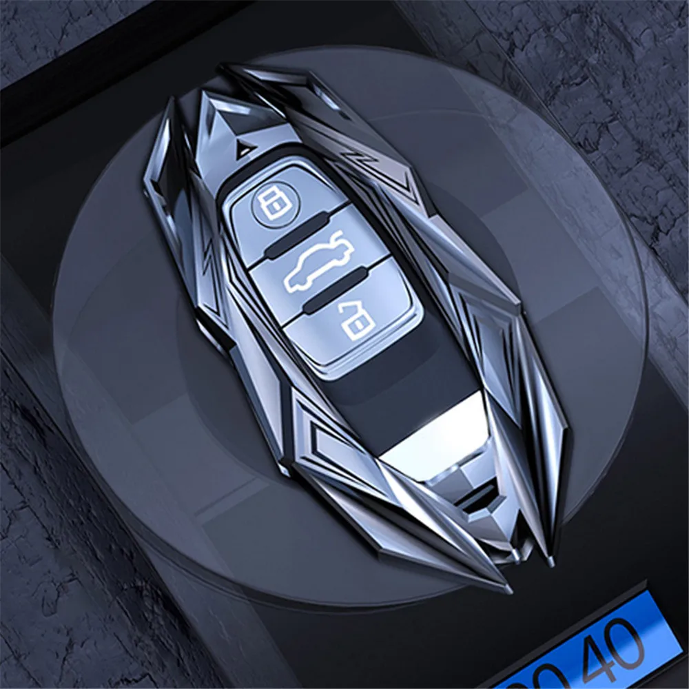 Чехол для ключей Audi чехол S5 A4L A6L Q5 A5 A7 A8 S7 металлический корпус из цинкового сплава