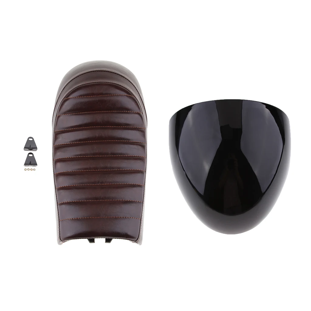 

Retro Saddle Hump Seat Cushion + Rear Seat Cowl Cover for Cafe Racer