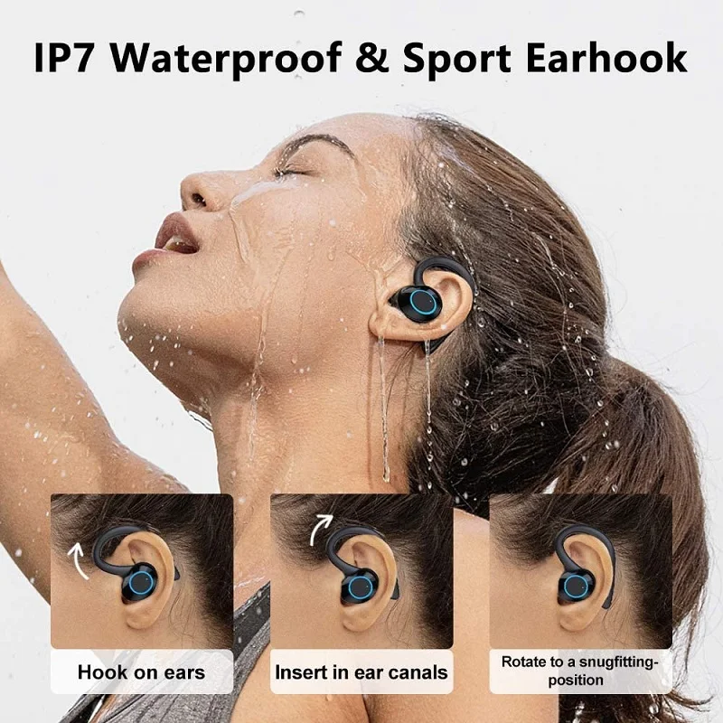 

TWS Bluetooth 5.1 Earphones Charging Box Wireless Headphone 9D Stereo Sports Waterproof Earbuds Touch Control Headsets With Mic