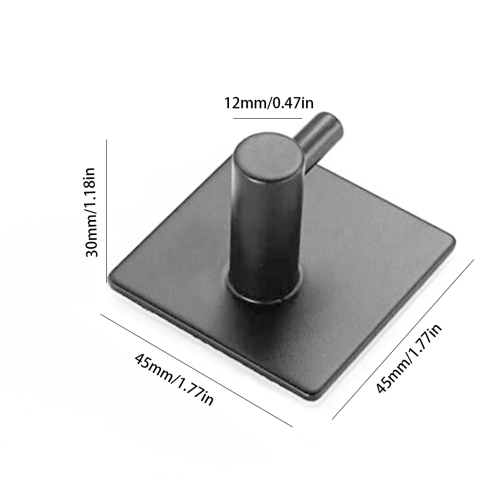 

5PCS Towel Hooks Self Adhesive Wall Mount Coat Hook Stainless Steel Heavy Duty Hanging Rack Bathroom Accessories Hanger