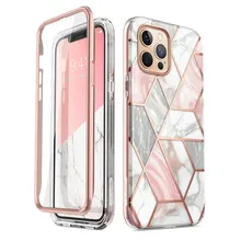 I-BLASON For iPhone 12 Pro Max Case 6.7 inch (2020) Cosmo Full-Body Glitter Marble Bumper Case with Built-in Screen Protector