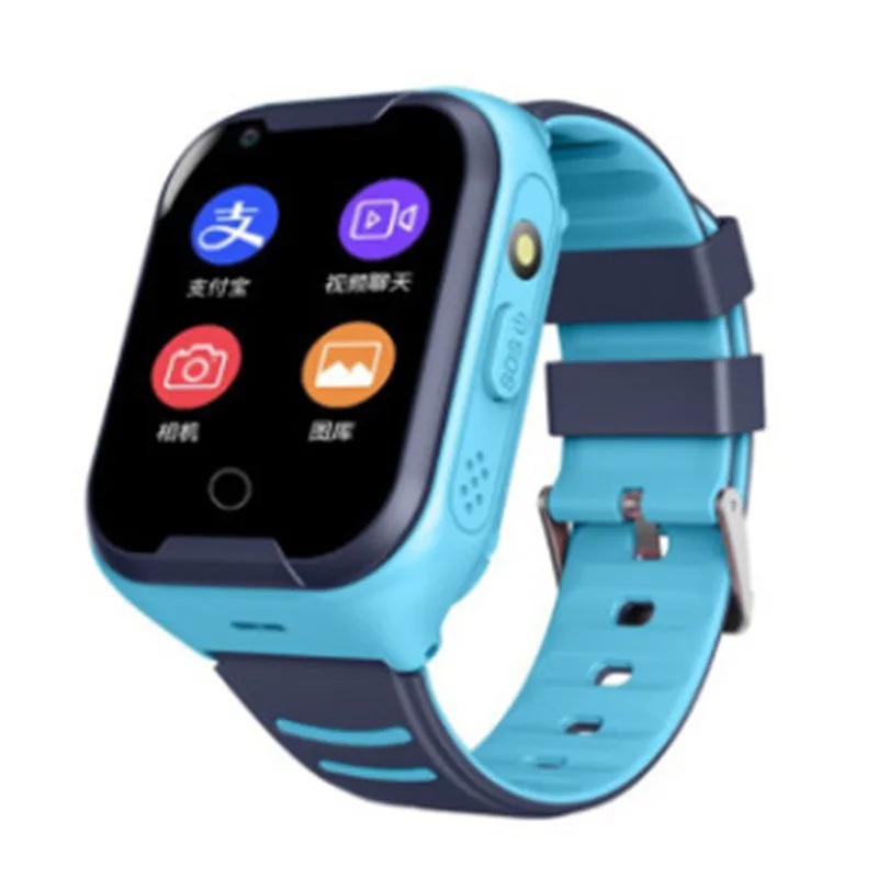 Blue NIYOQUE A36e Детские Смарт-часы 4g Ip67 Водонепроницаемый Wifi Gps SOS умные часы камера с будильником детские часы Vs Q50 Q90 - Цвет: Blue