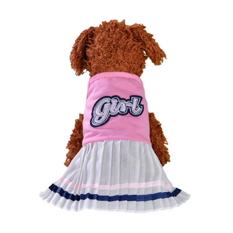 Милые милые платья для собак свадебные щенков Полосатая юбка хлопковая одежда