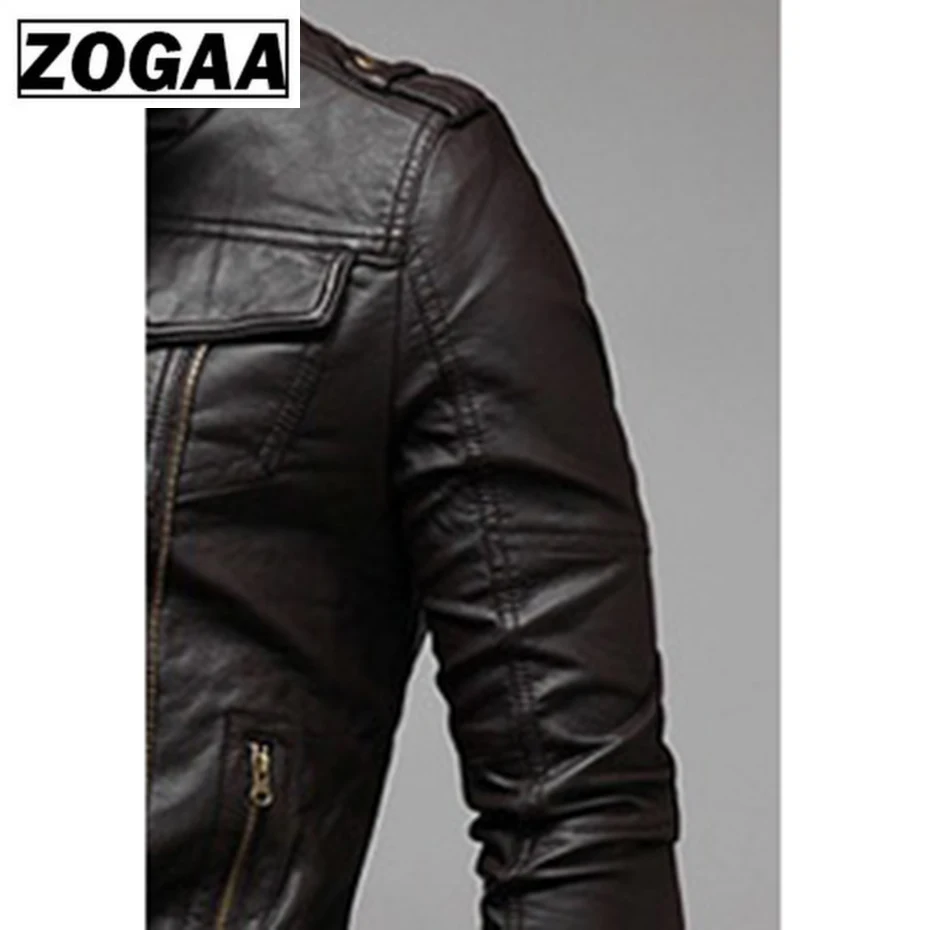 ZOGAA 2019 горячая распродажа джентльменская куртка из искусственной кожи винтажные