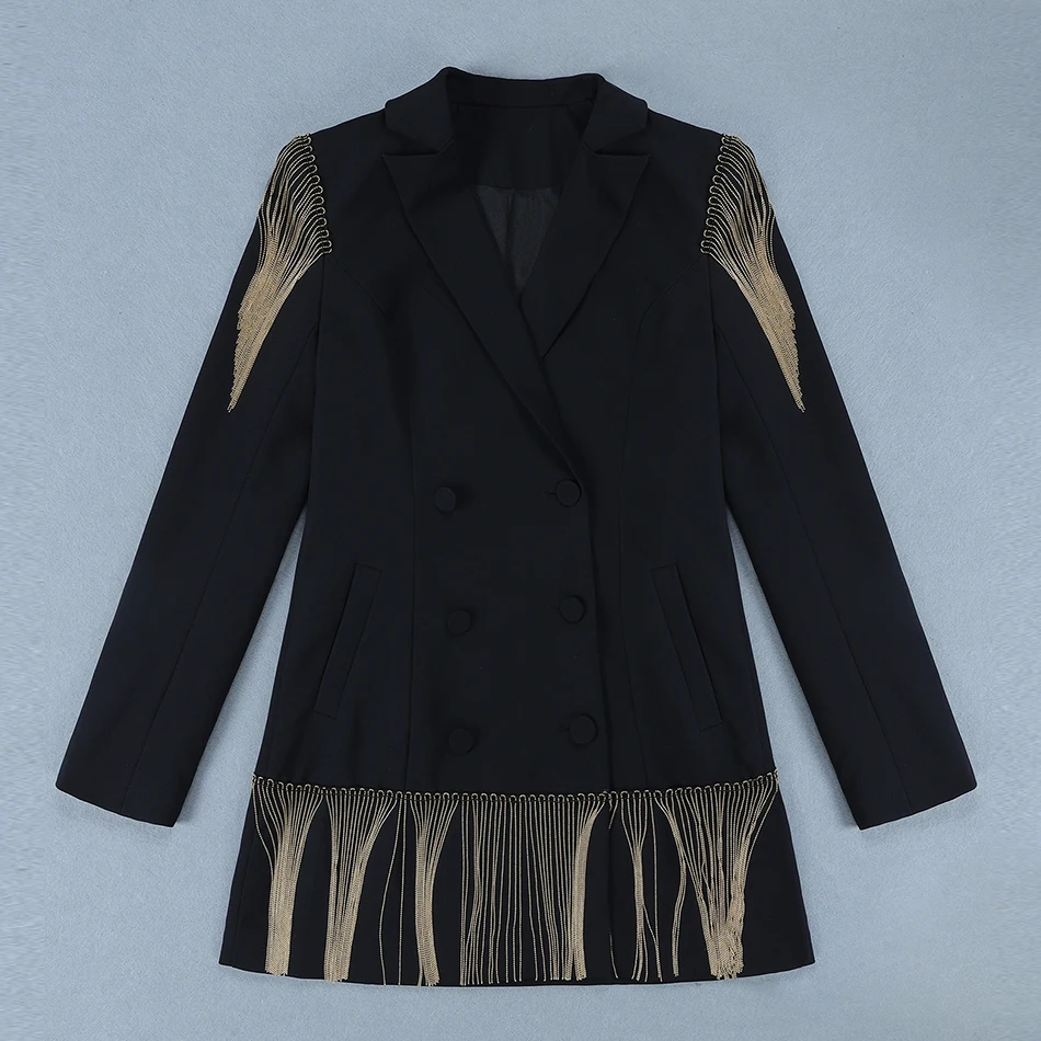 Новинка зимняя женская облегающая ветровка сексуальная черная двубортная