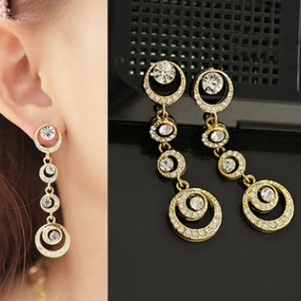 

New Fashion Butterfly Clip Earring For Women Earring Korean Fashion Round Diamond Earrings Personality Heart Earrings Wholesale