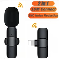 new mini wireless lavalier microphone portable audio video recording mic for iphone android live broadcast gaming phone facebook