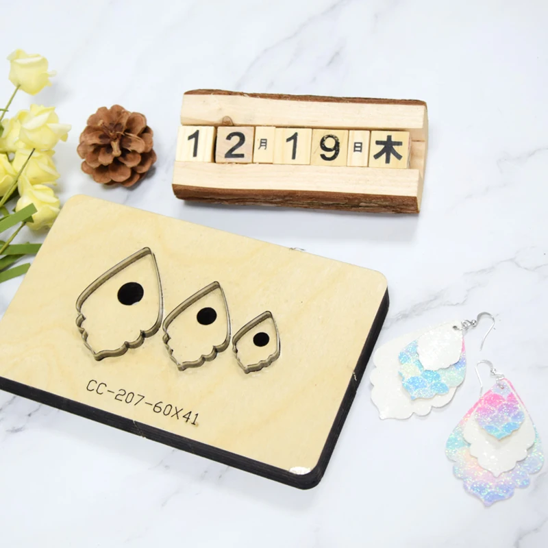 Японский стальной штампованный Пробивной неправильный круг серьги режущие