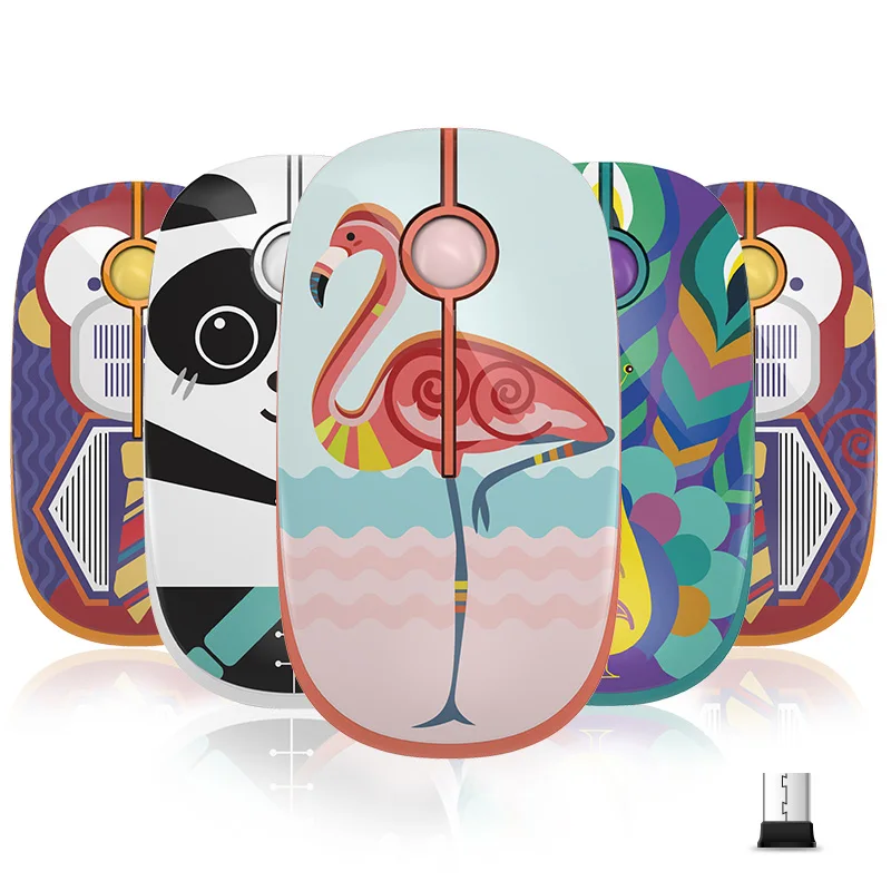 Мышь компьютерная беспроводная игровая с милыми животными 2 4 ГГц USB|Мыши| |