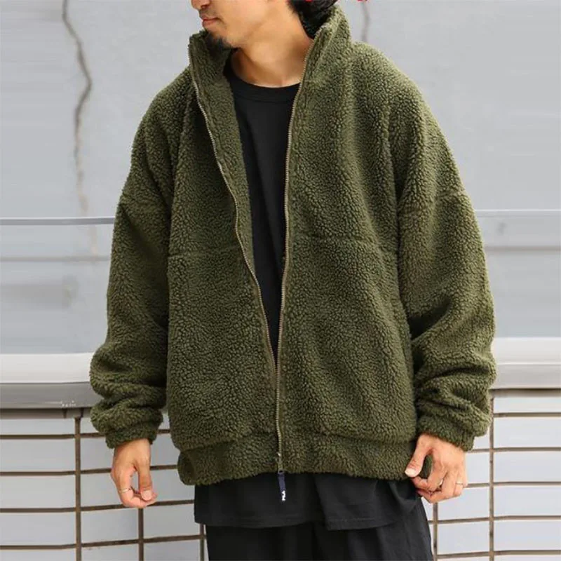 

Men's Sweater Cardigans Solid Color Cashmere Coat Stand Collar Cardigan Sweater Mens Brand Casual Outwear Long Sleeves Tops Coat