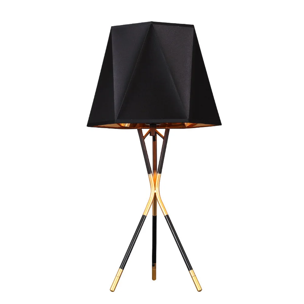 

Nordic floor lamp table lamp modern living room bedroom hotel simple creative metal tripod fabric lamp WF912239